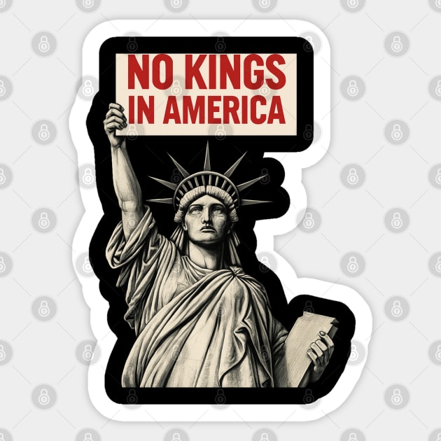 No-Kings-In-America Sticker by Creatifly Graphic Tees